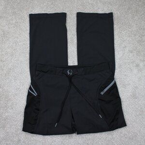 Hylete Track Pants Mens Medium Black Performance Nylon Athleisure w/ 32" inseam